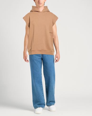 Man Sweatshirt Camel Size S Cotton, Elastane