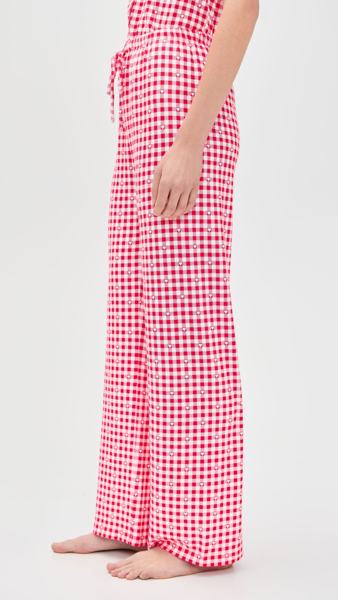 So Sweet Gingham Pants Kiss Me Red