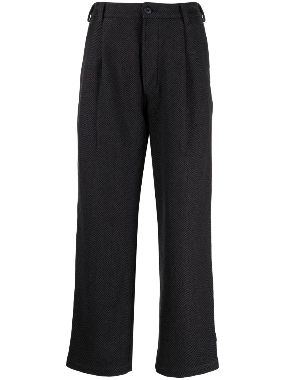 Loose Deck textured trousers - Black
