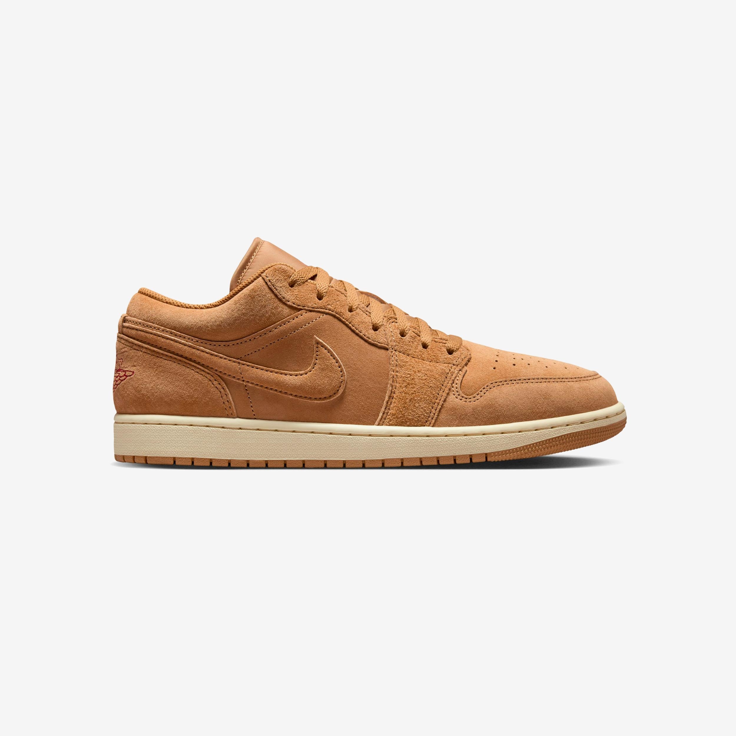 Jordan Air Jordan 1 Low SE - FLAX/FLAX-VARSITY RED-MUSLIN - unisex