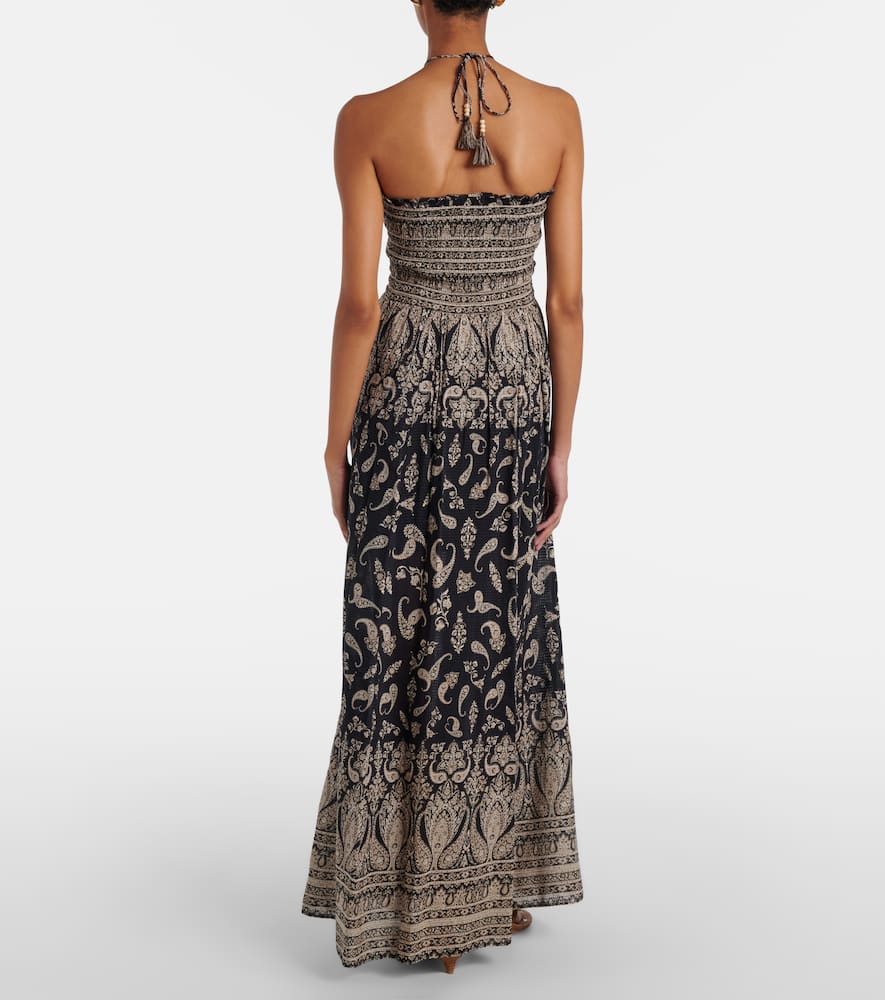 Ayanna paisley shirred maxi dress