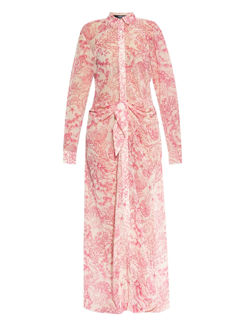 Versace Barocco-print maxi dress - Pink