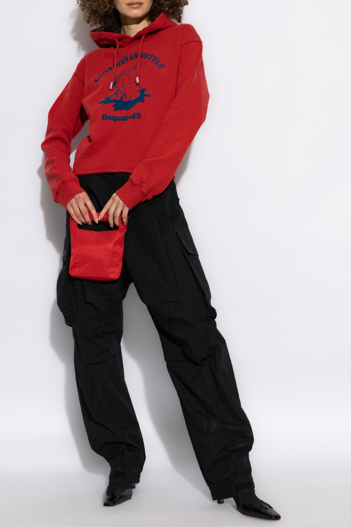 Sweatshirt With Logo, Women's, Red