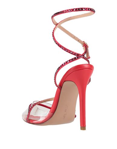 Woman Pumps Red Size 10 Leather, PVC