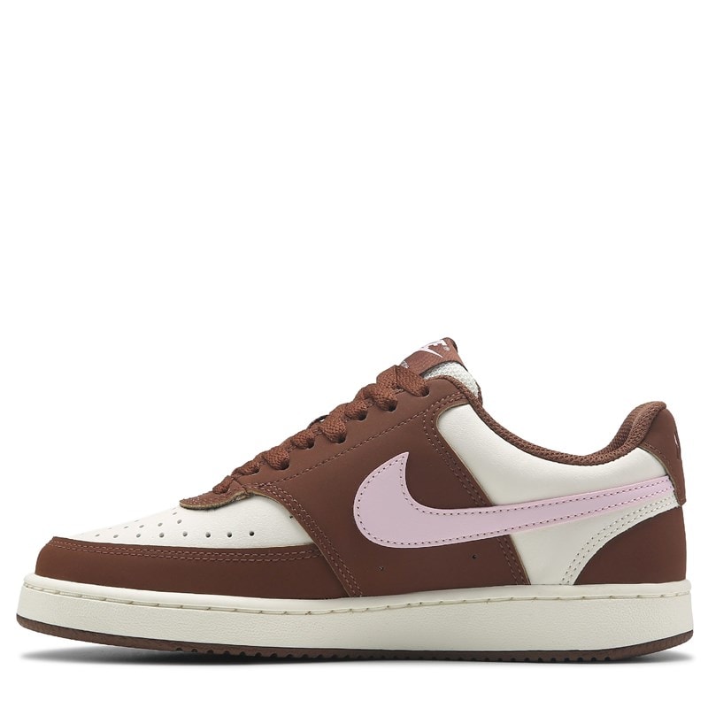 Women's Court Vision Low Sneakers (Pearl/Brown/Pink)