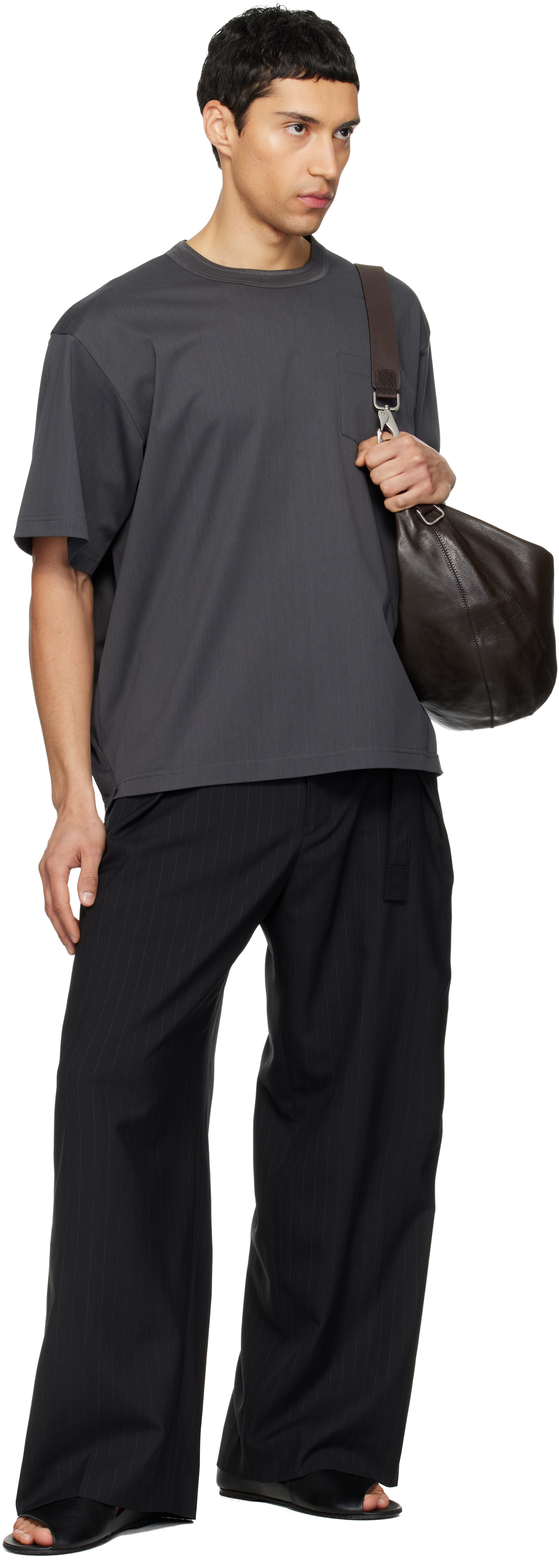 Gray Cotton Jersey T-shirt