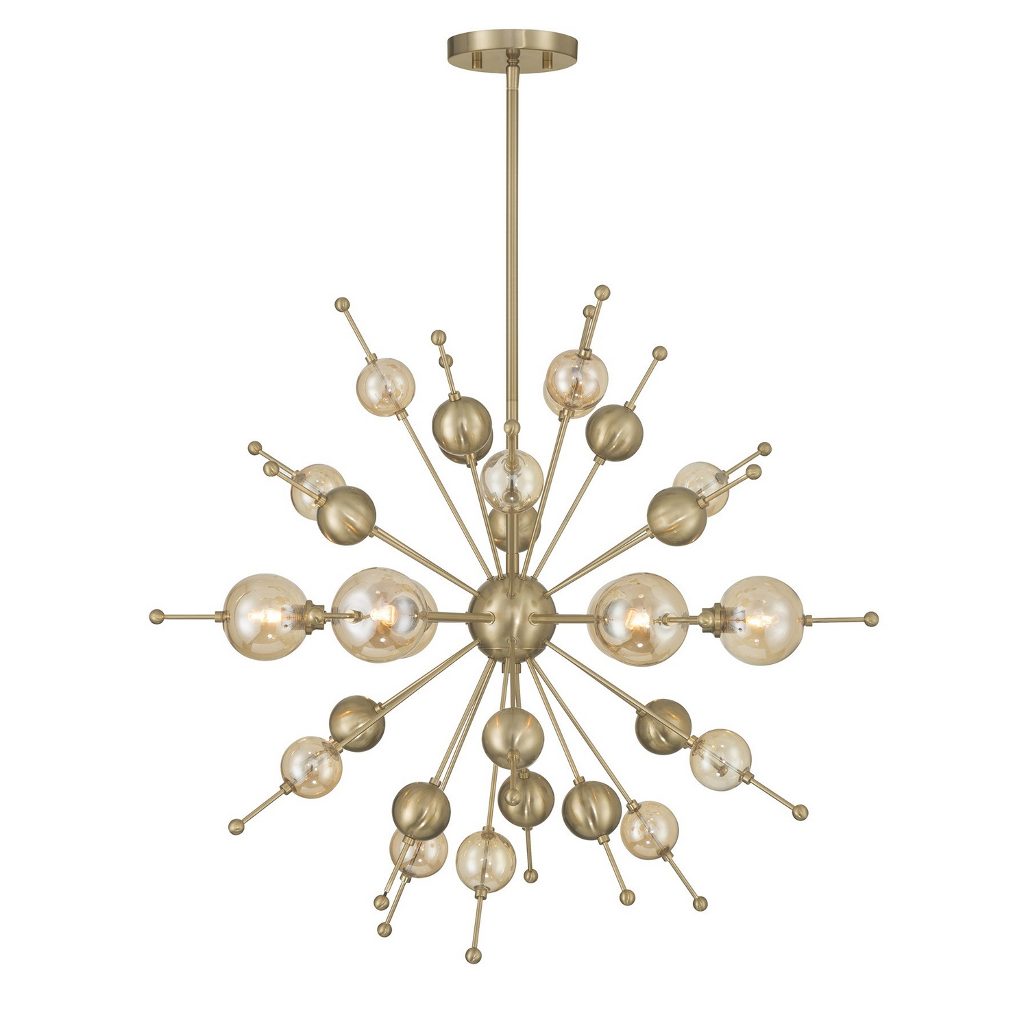 Crescent 6-Light Chandelier in Noble Bra