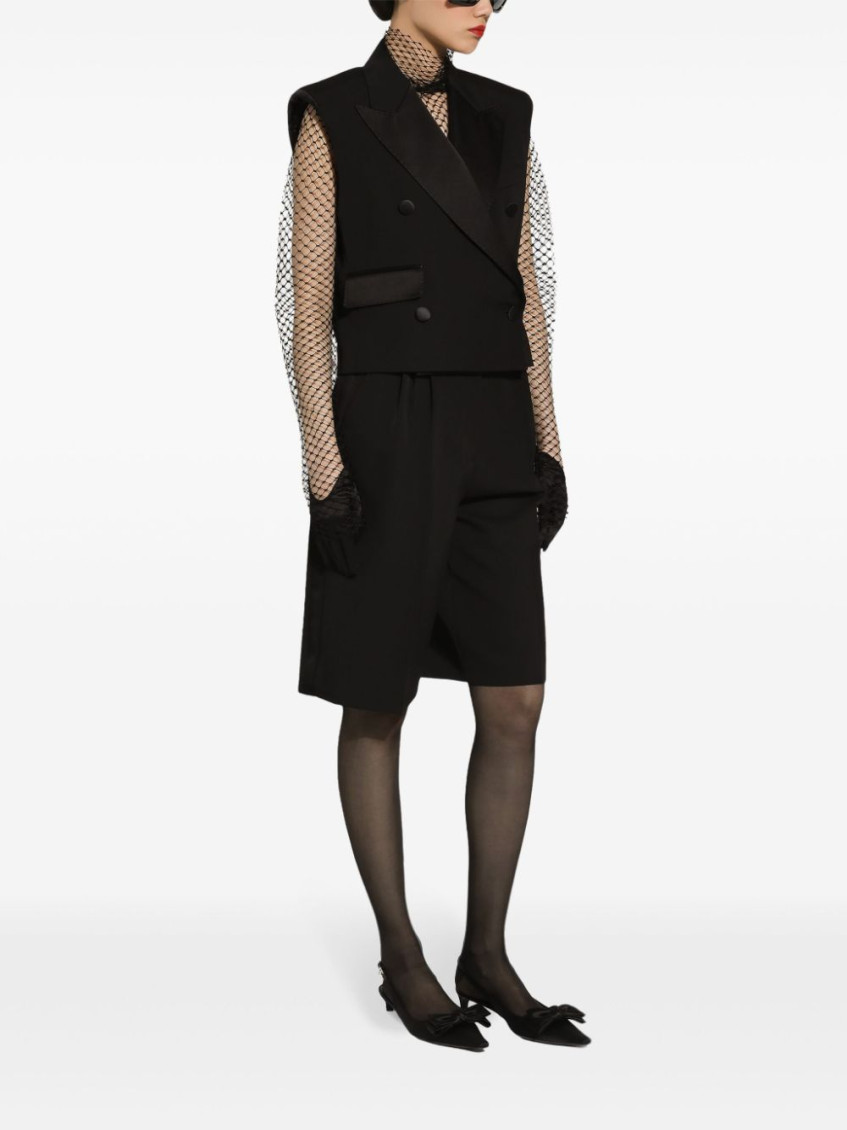 Wool And Silk Blend Double-breasted Vest