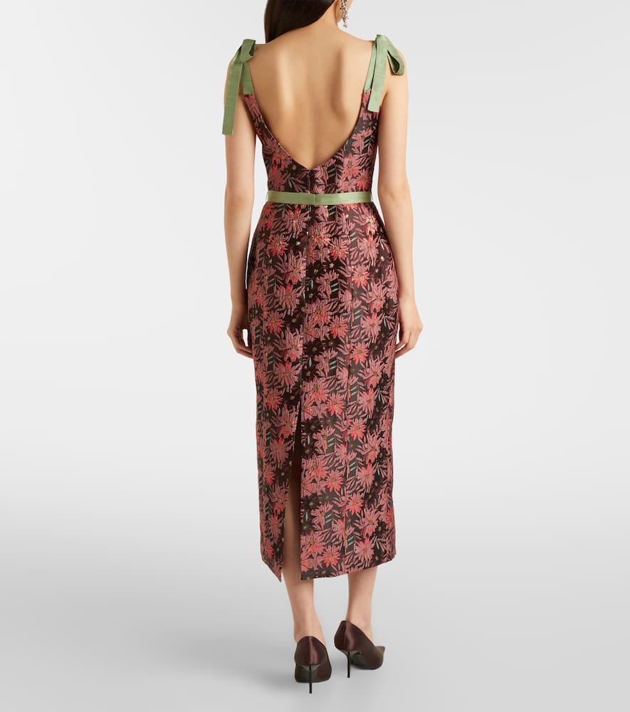 Acacia floral brocade cocktail dress
