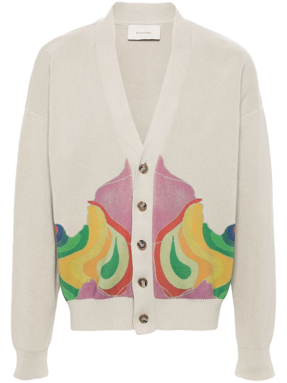 Journey to the Moon cotton cardigan - Neutrals