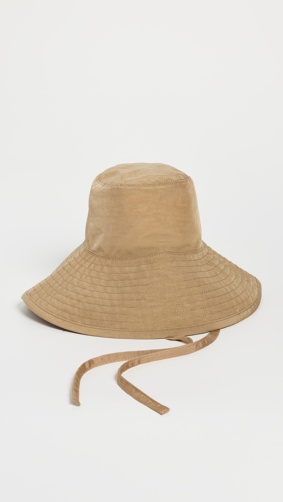 Loeffler Randall Hannah Washed Nylon Bucket Hat Parchment Washed Nylon One Size