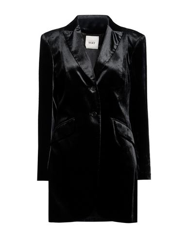 Woman Blazer Black Size 6 Viscose, Cupro