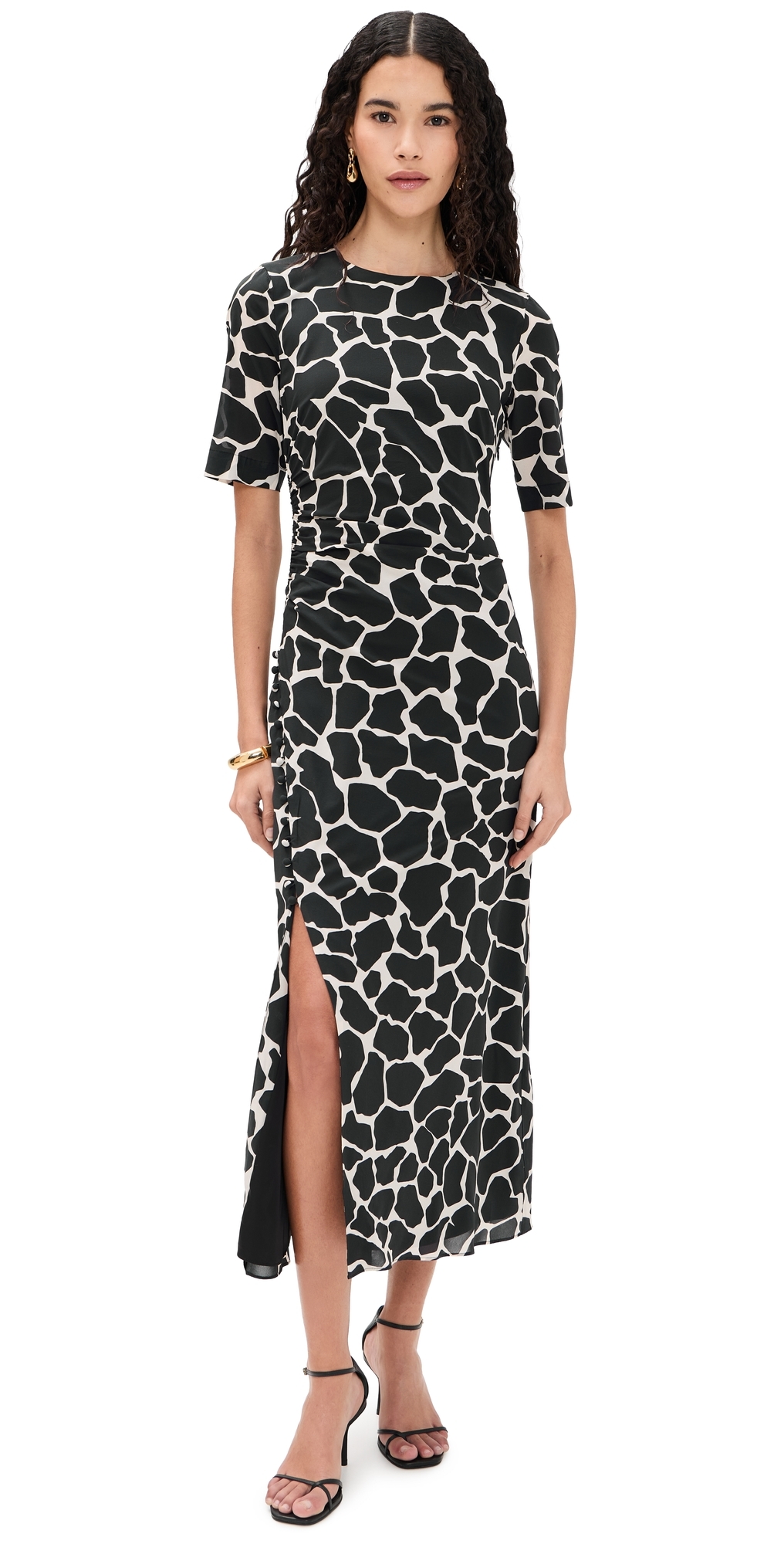 Ruched Side Dress Giraffe