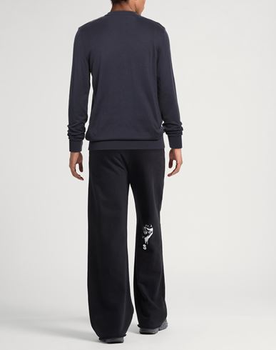Man Sweater Midnight blue Size L Cotton