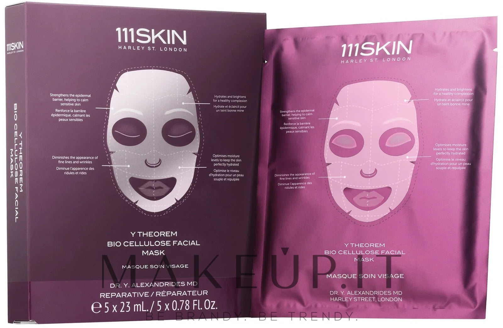 Maschera viso lenitiva e curativa 111SKIN Y Theorem Bio Cellulose Facial Mask Box 5 x