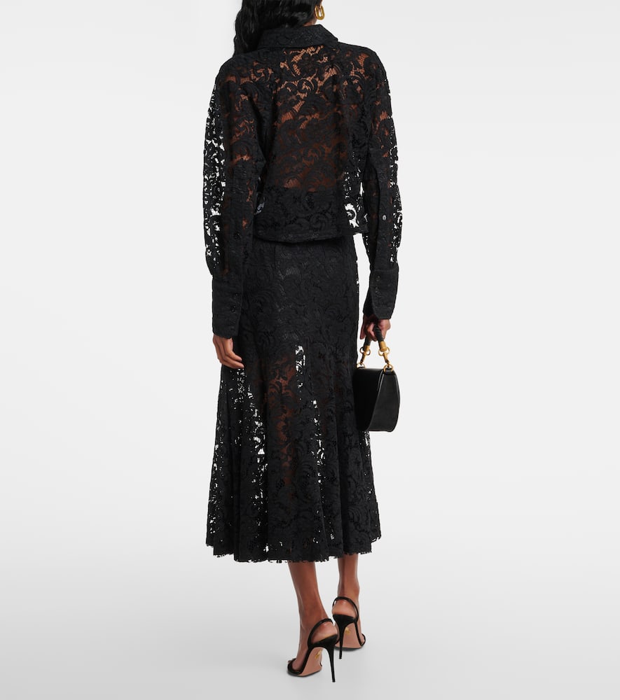 Cropped lace blouse