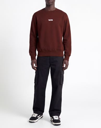 Man Sweatshirt Burgundy Size XS Cotton