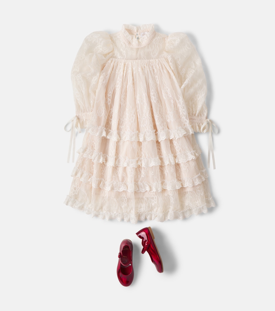 Ruffled tiered lace dress