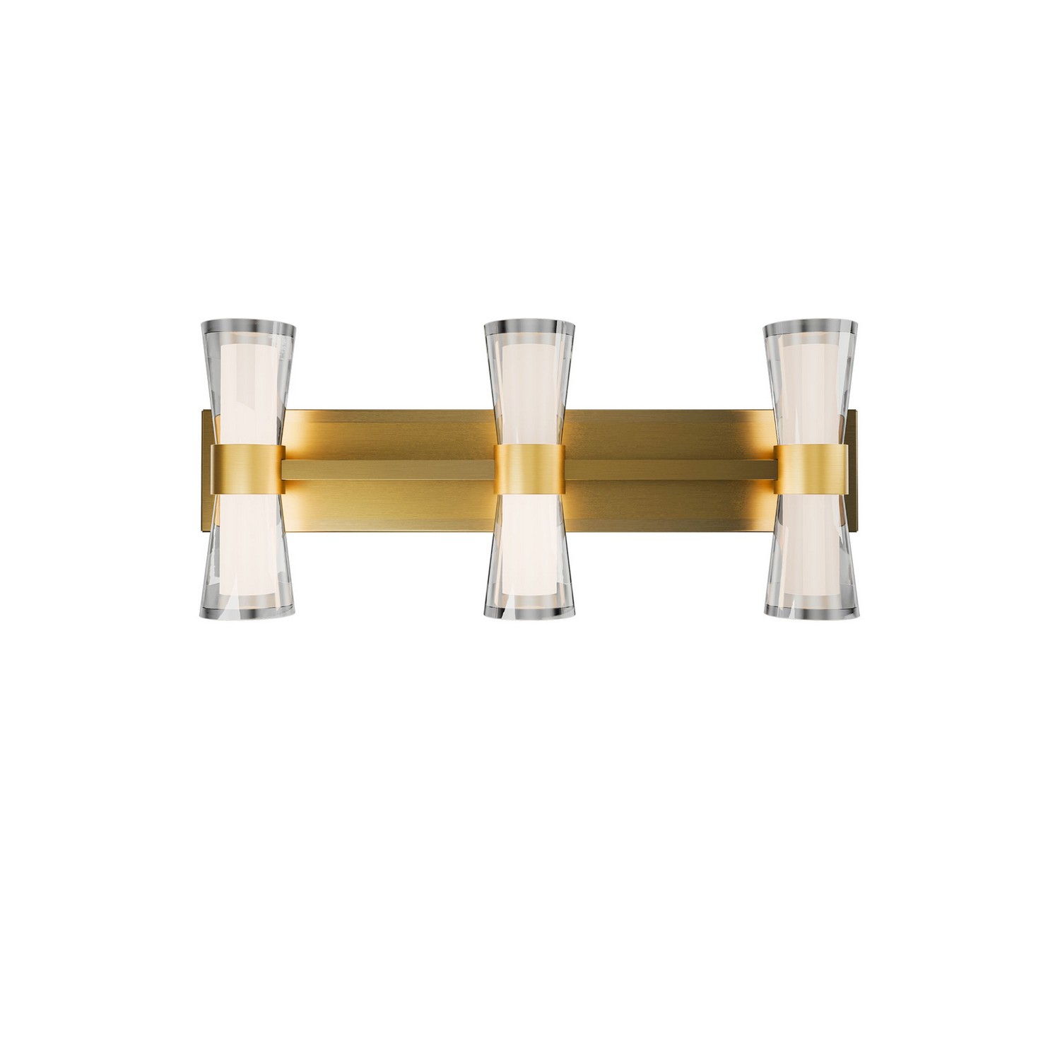 Aged Brass LED Wall Sconce from the Hourglass Collection