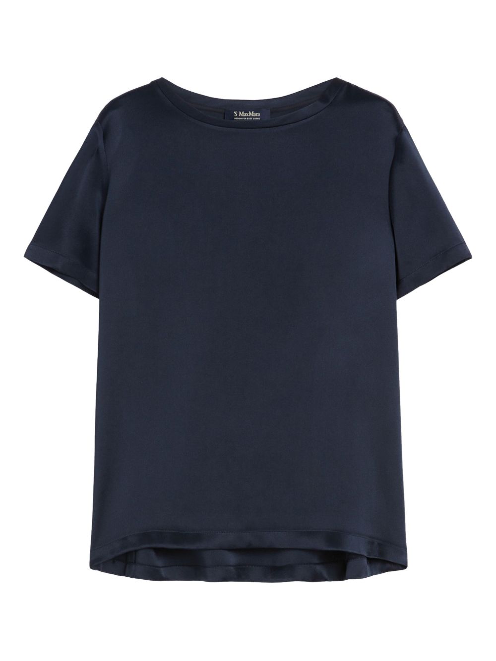 Crew-neck short-sleeve top - Blue