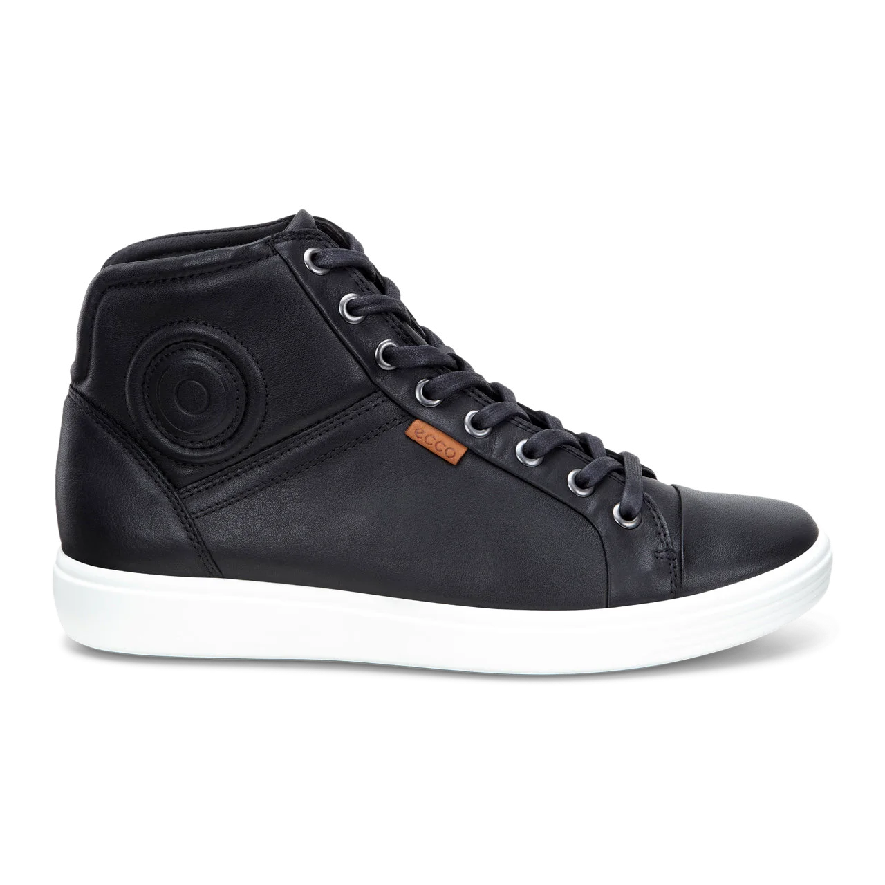 Soft 7 W - Women's Leather High-Top Trainer - Black
