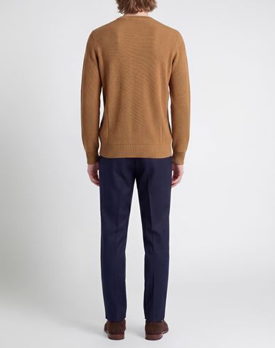 Man Sweater Camel Size 40 Virgin Wool