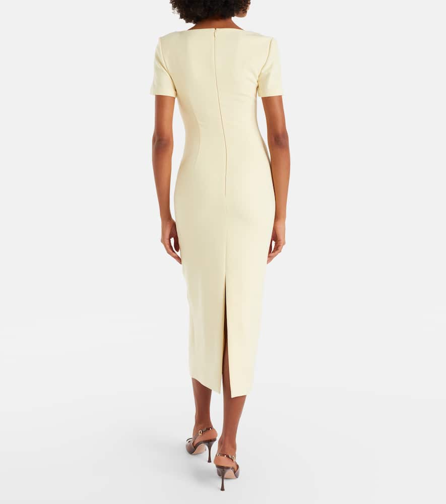Draped crêpe cocktail dress