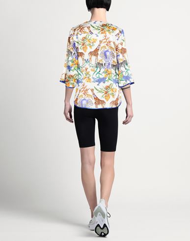 Woman Top White Size 10 Silk, Elastane