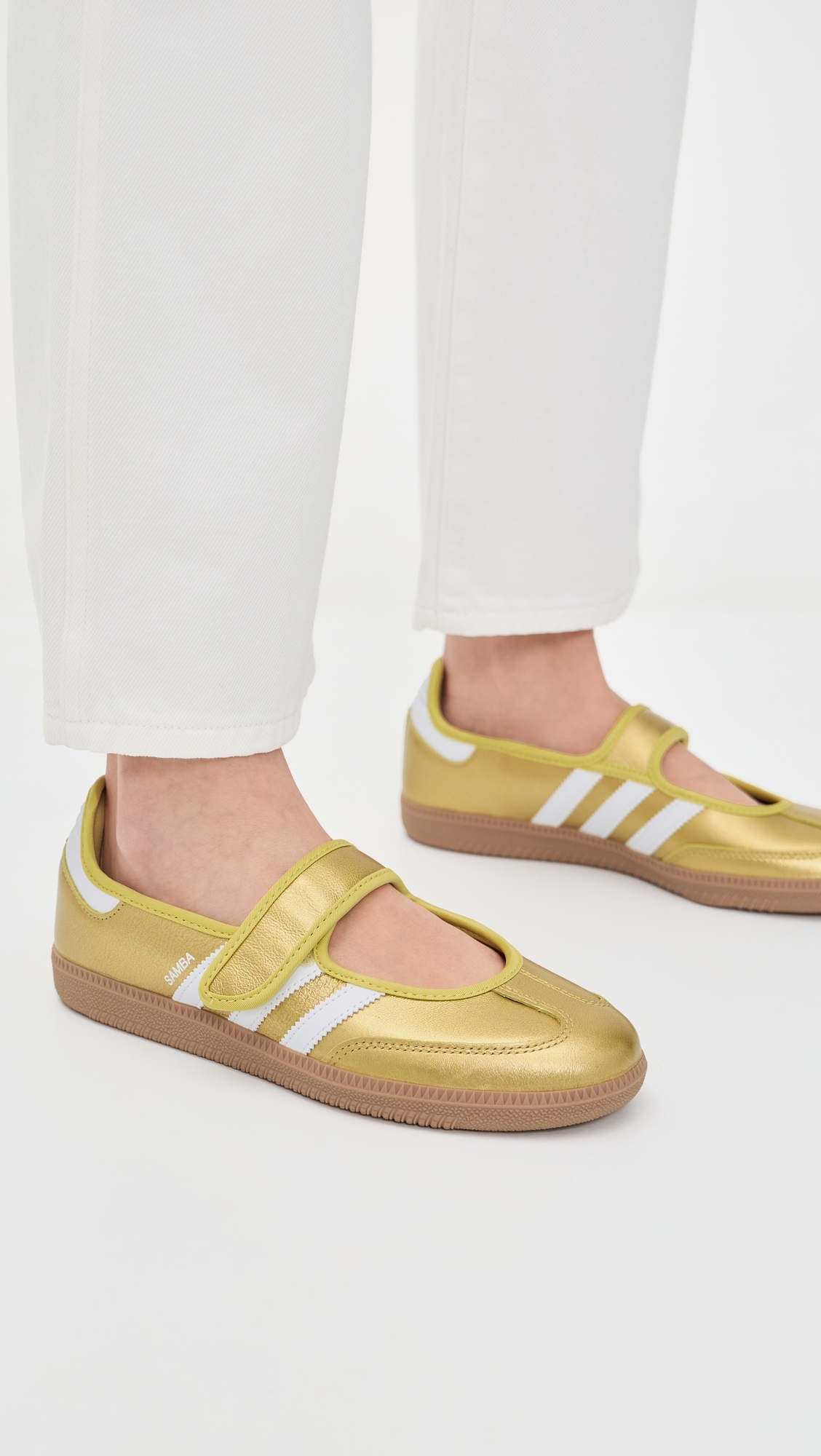 Samba Jane Shoes Gold/White