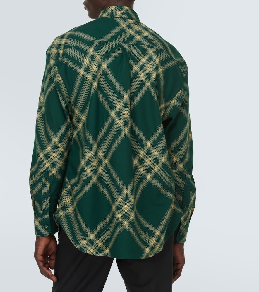 Check wool shirt