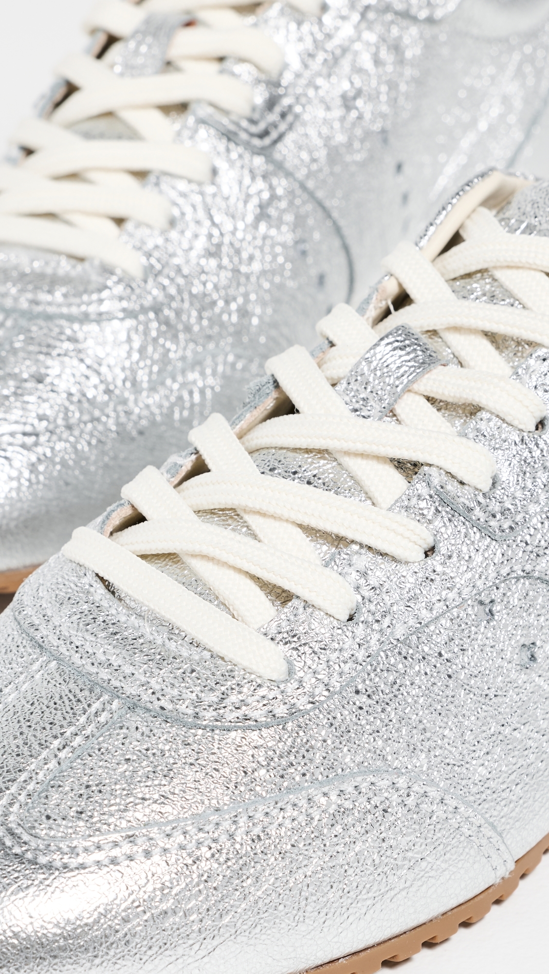 Stella Sneakers Silver Metallic Leather
