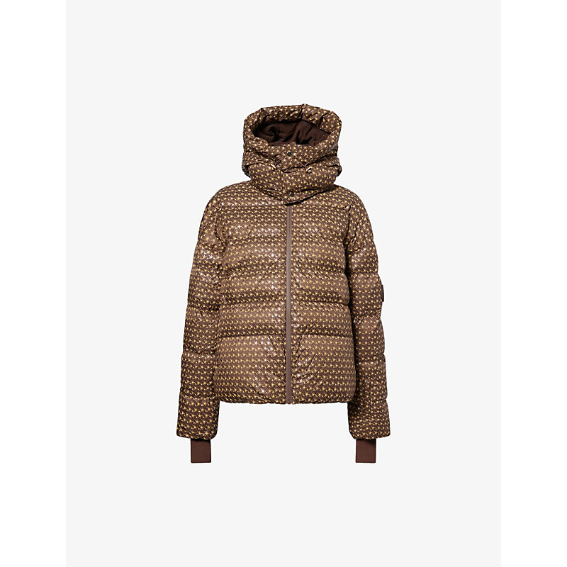 Womens Chocolate/Gold Apricity Nylon Ski Jacket