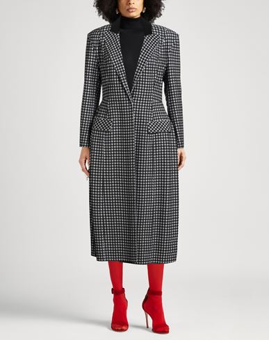 Woman Overcoat & Trench Coat Black Size 6 Polyester, Elastane