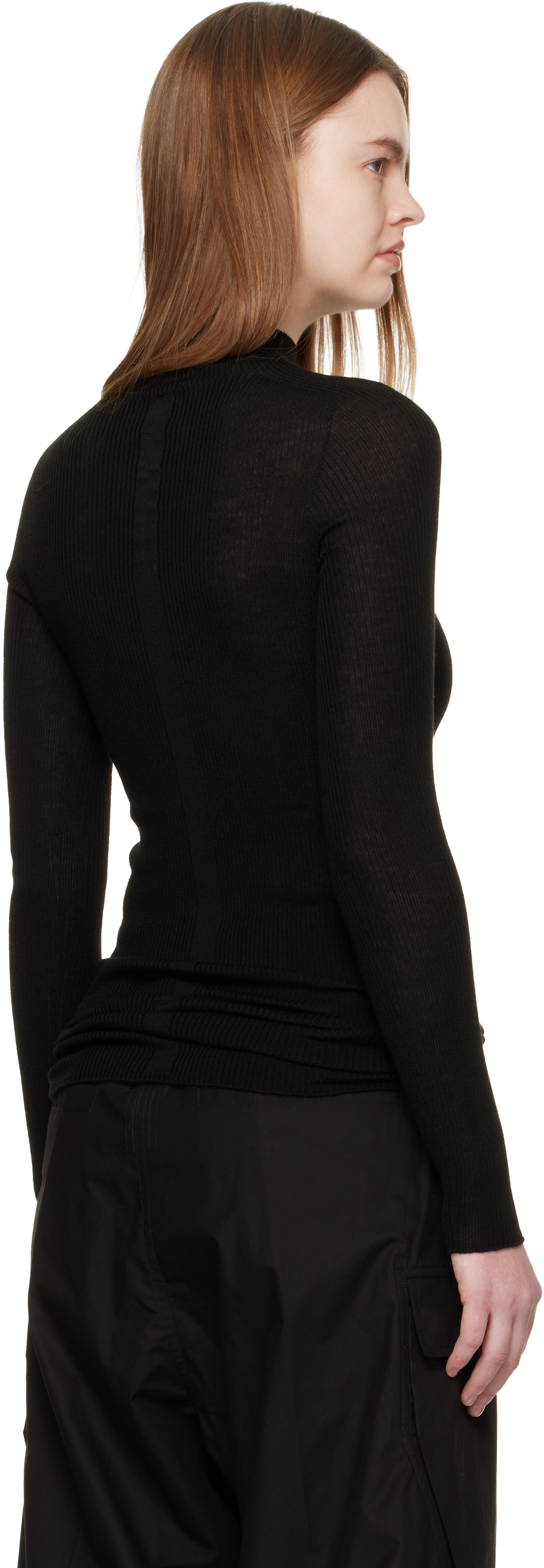 Black Temple LS Turtle Sweater