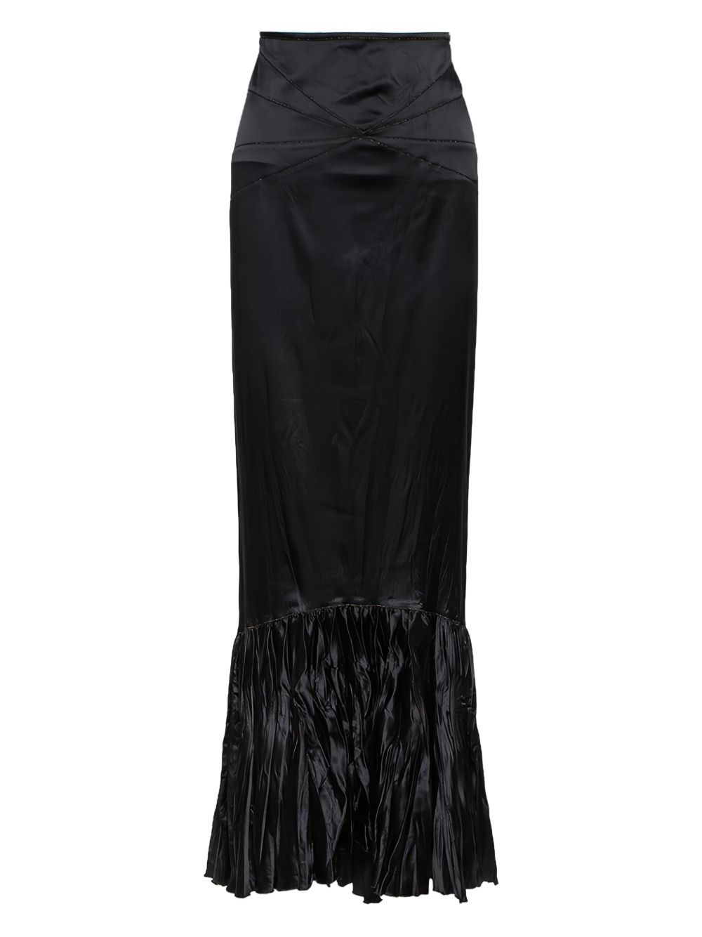 Pleated maxi skirt - Black