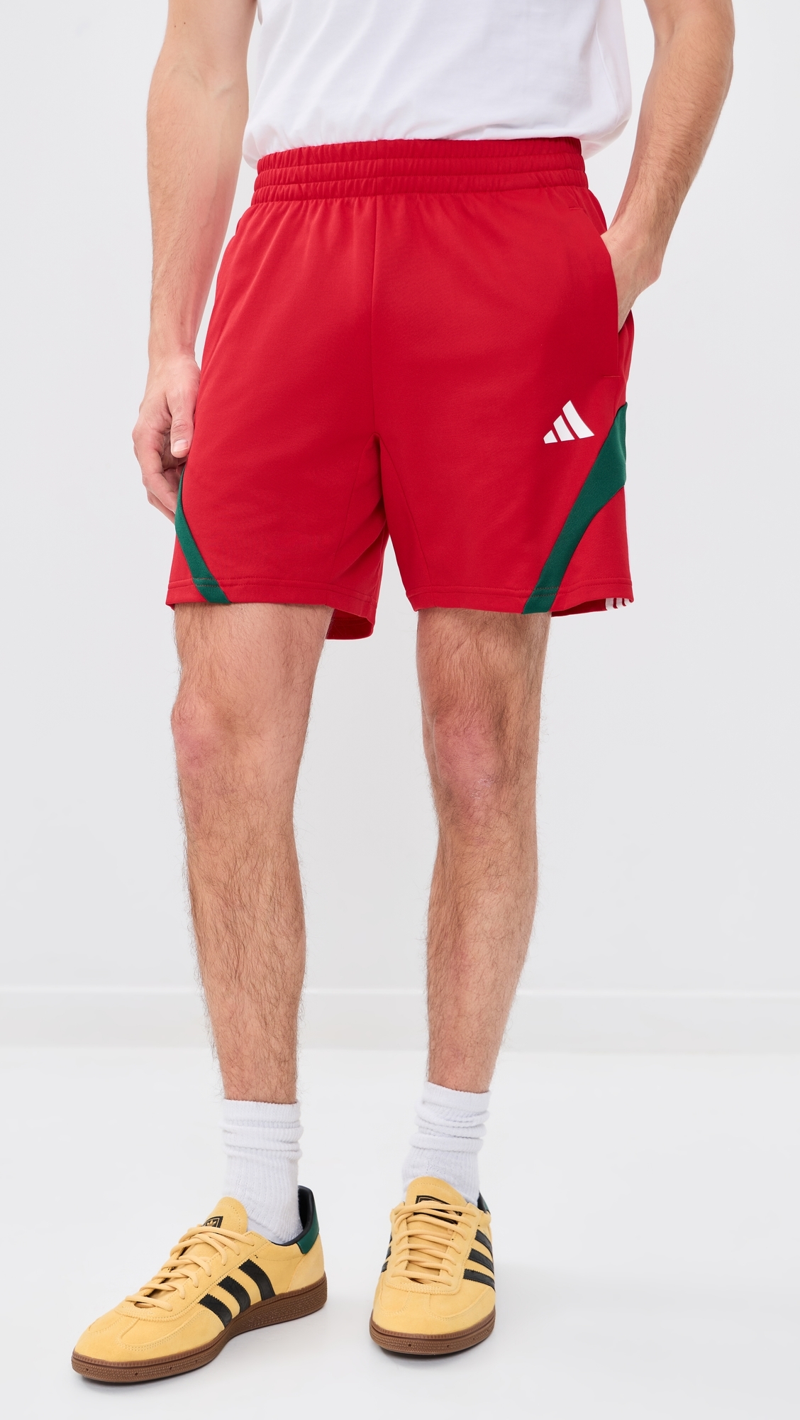 House of Tiro Nations Track Shorts 6.75 Better Scarlet/Team Dark Green