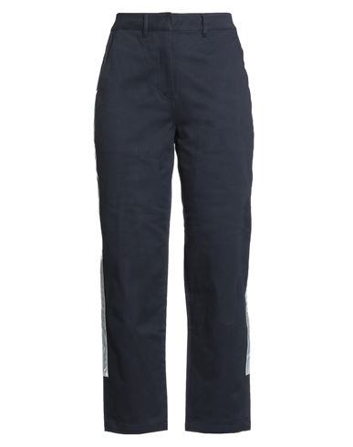 Woman Pants Navy Size 10 Cotton, Elastane