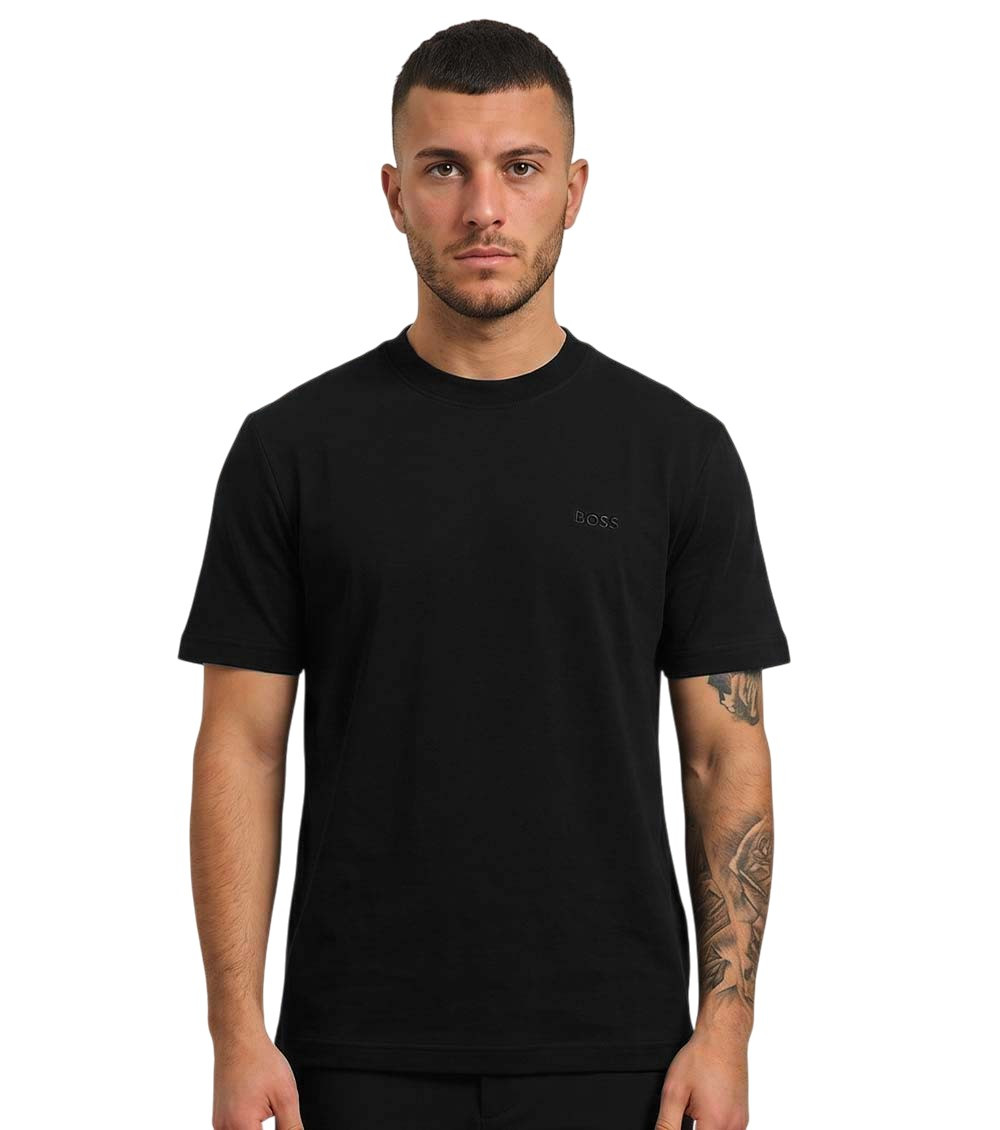 Black Solid Crew Neck T-Shirt