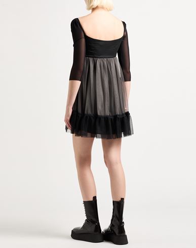 Woman Mini dress Black Size 2 Polyester, Polyamide, Elastane