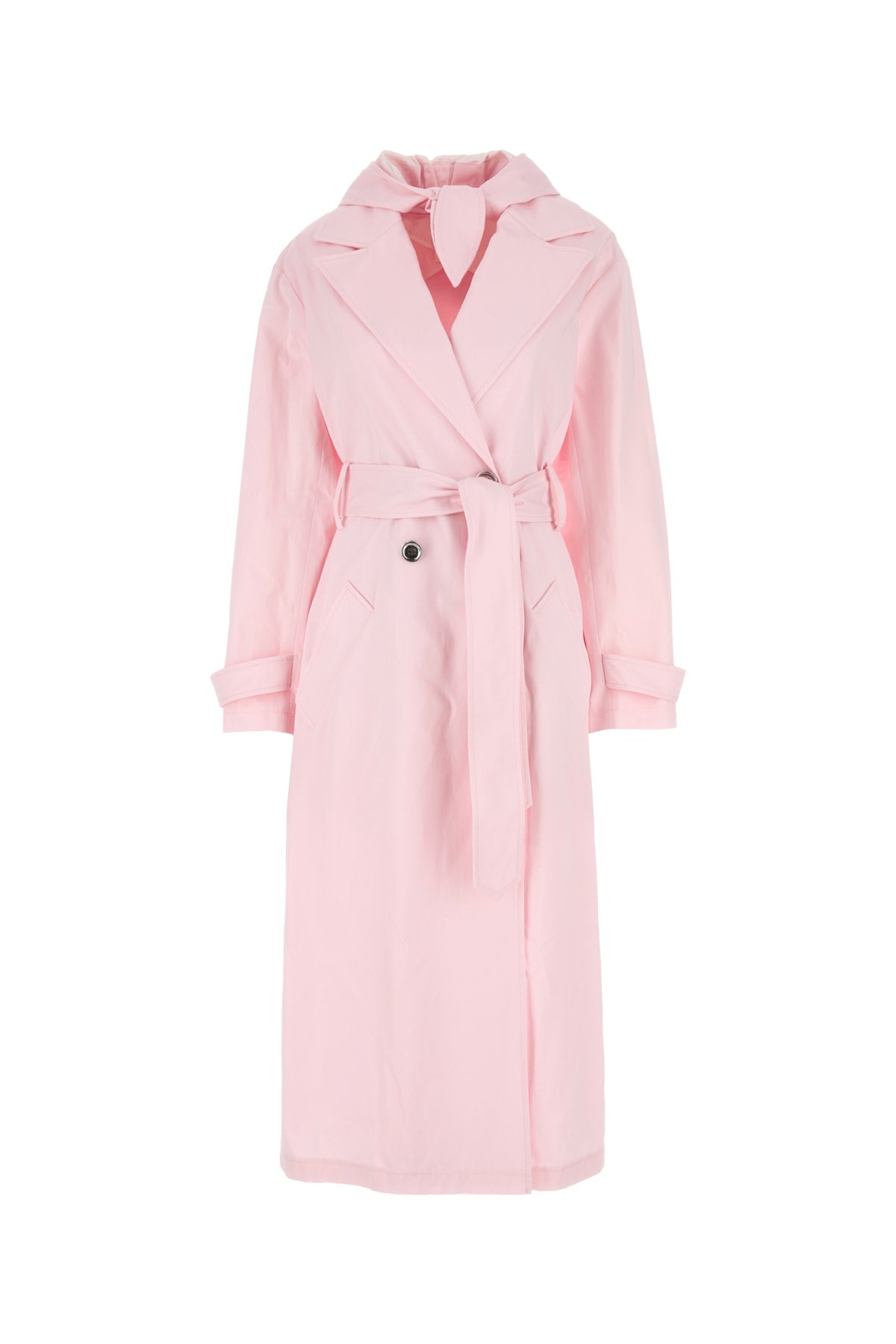 Cotton Trench Coat — Pink