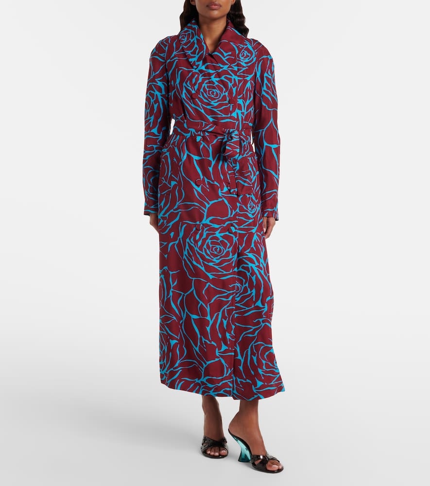 Printed twill coat