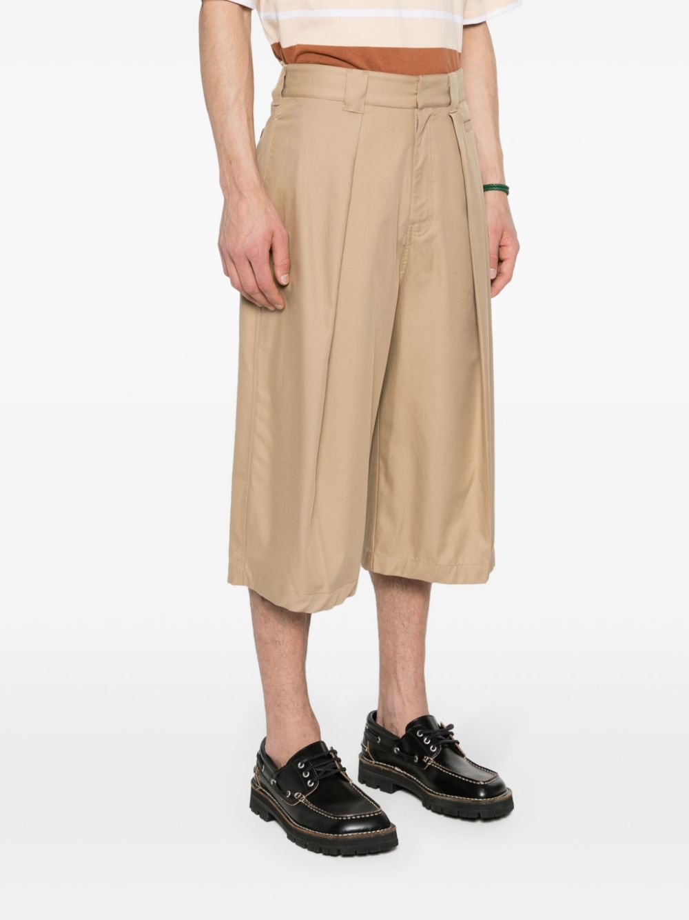 Loewe Paula's Ibiza Cotton Pleated Cropped Trousers