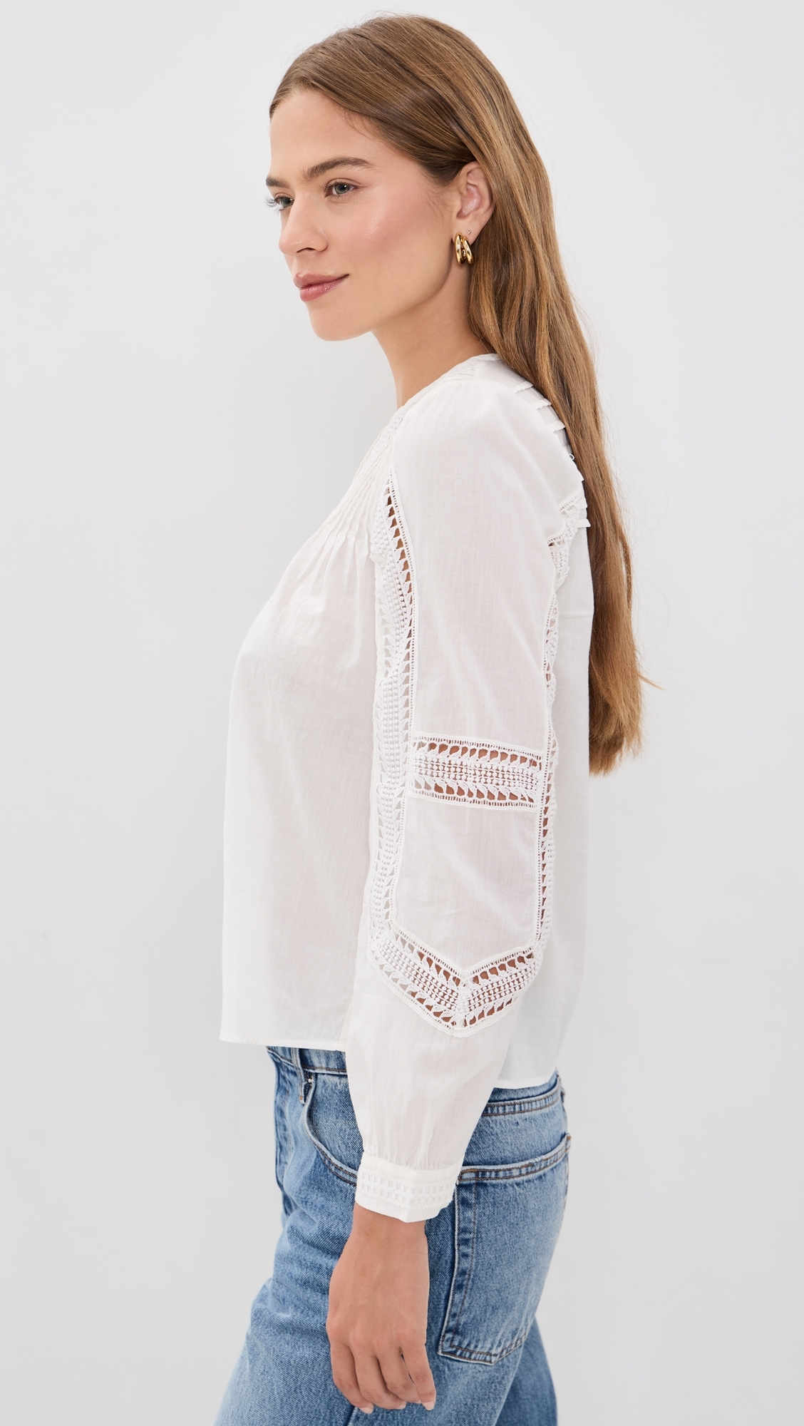 Marlowe Long Sleeve Cotton Top Pristine