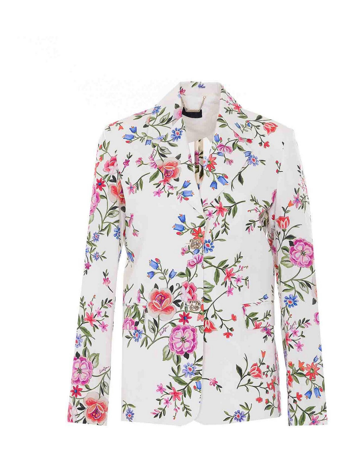 White Floral Print Jacket
