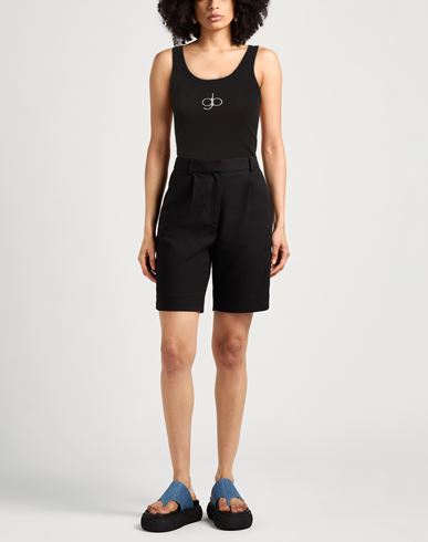 Woman Tank top Black Size S/M Polyester, Viscose, Elastane