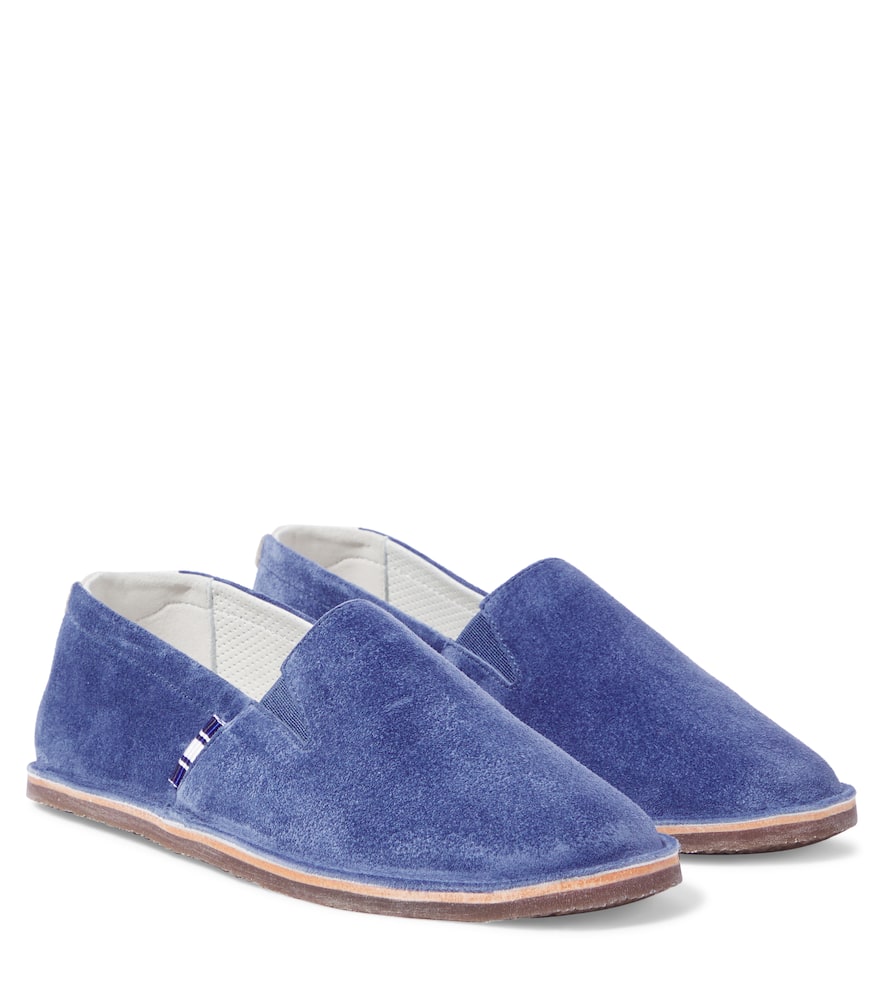 Suede slip-on shoes