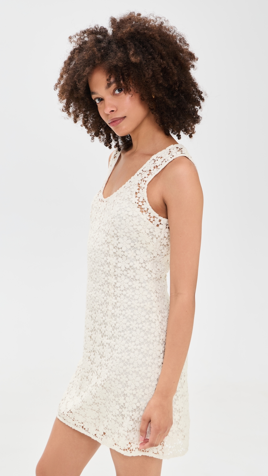 Rahel Tassel Mini Dress Cream