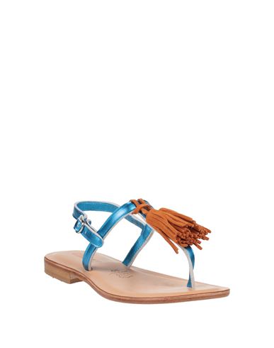Woman Thong sandal Azure Size 6 Leather