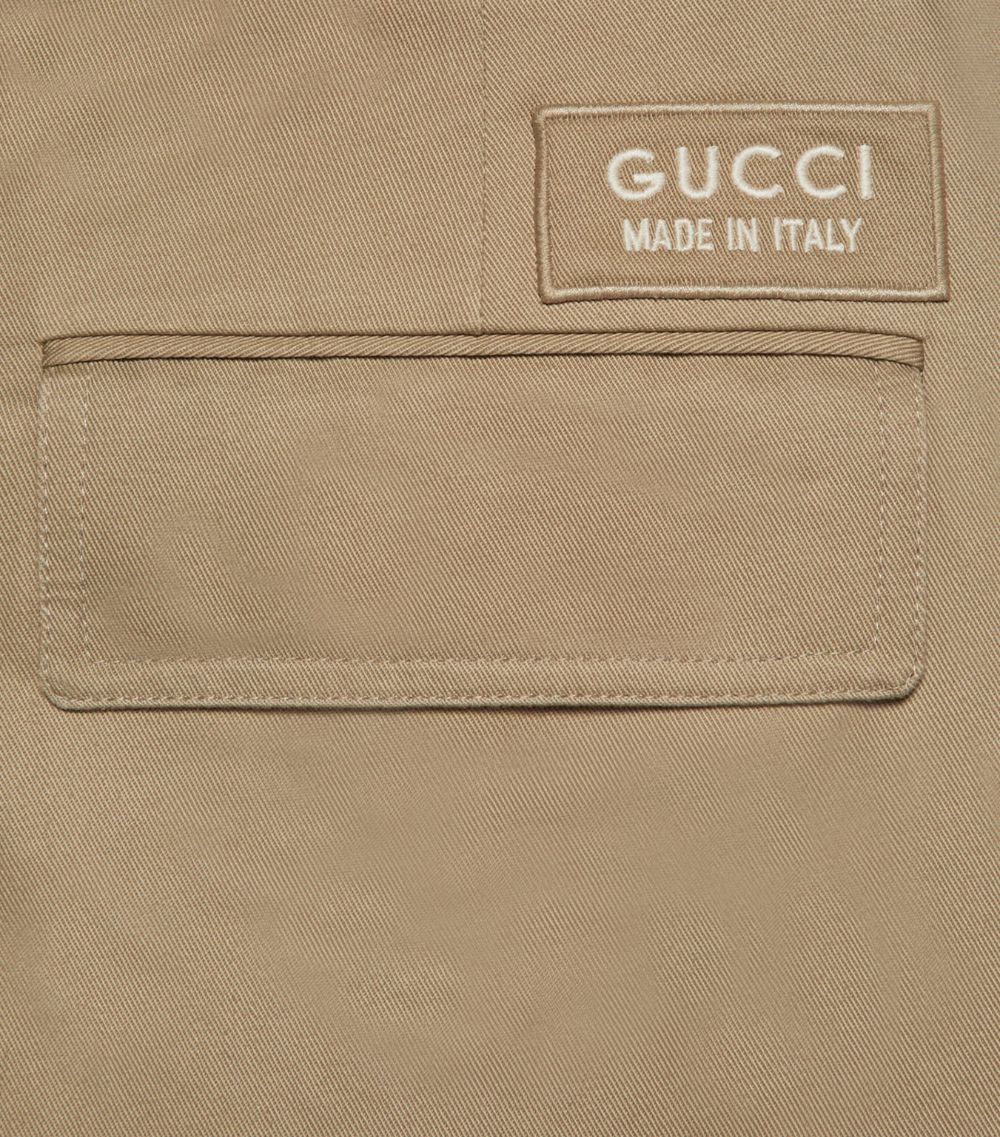 Wide-Leg Cargo Trousers