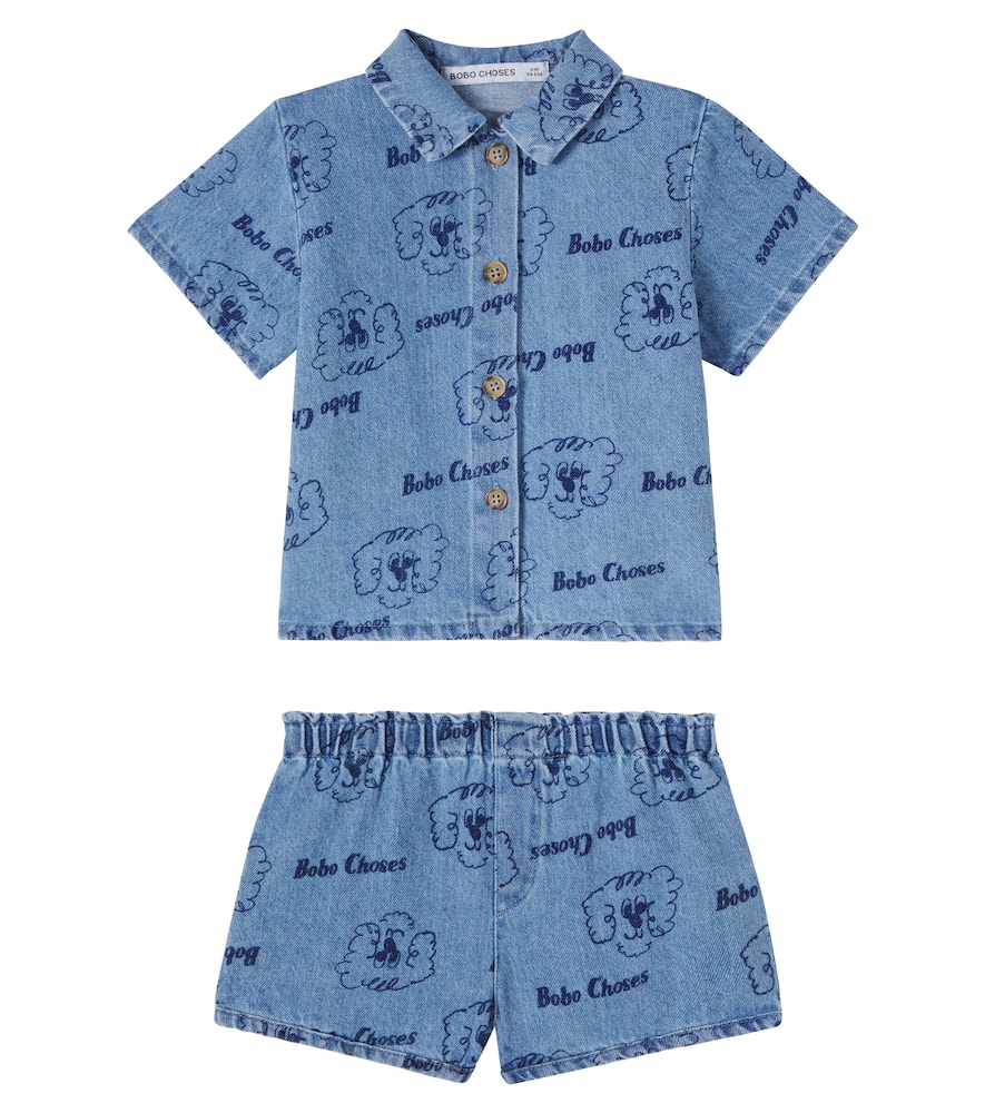 Baby Pickles The Dog denim shirt and shorts set
